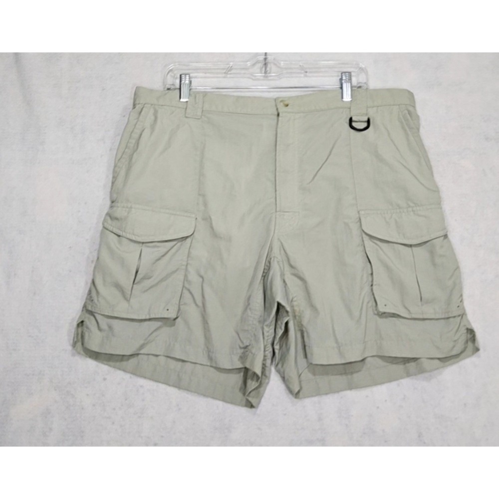 Columbia Cargo Shorts Mens XL 38 40 Vtg PFG Fishing Hiking Sun Protection Beige